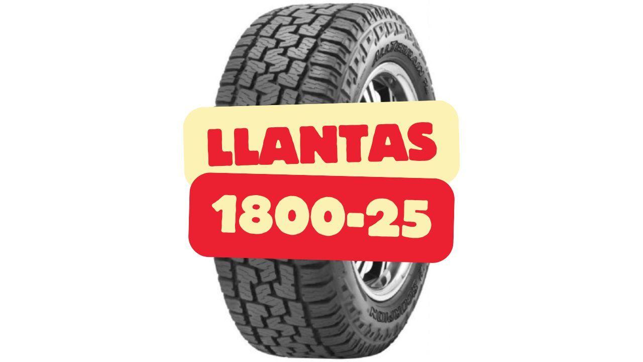 Llantas 1800-25 para qué tipo de maquinaria de construcción se utiliza