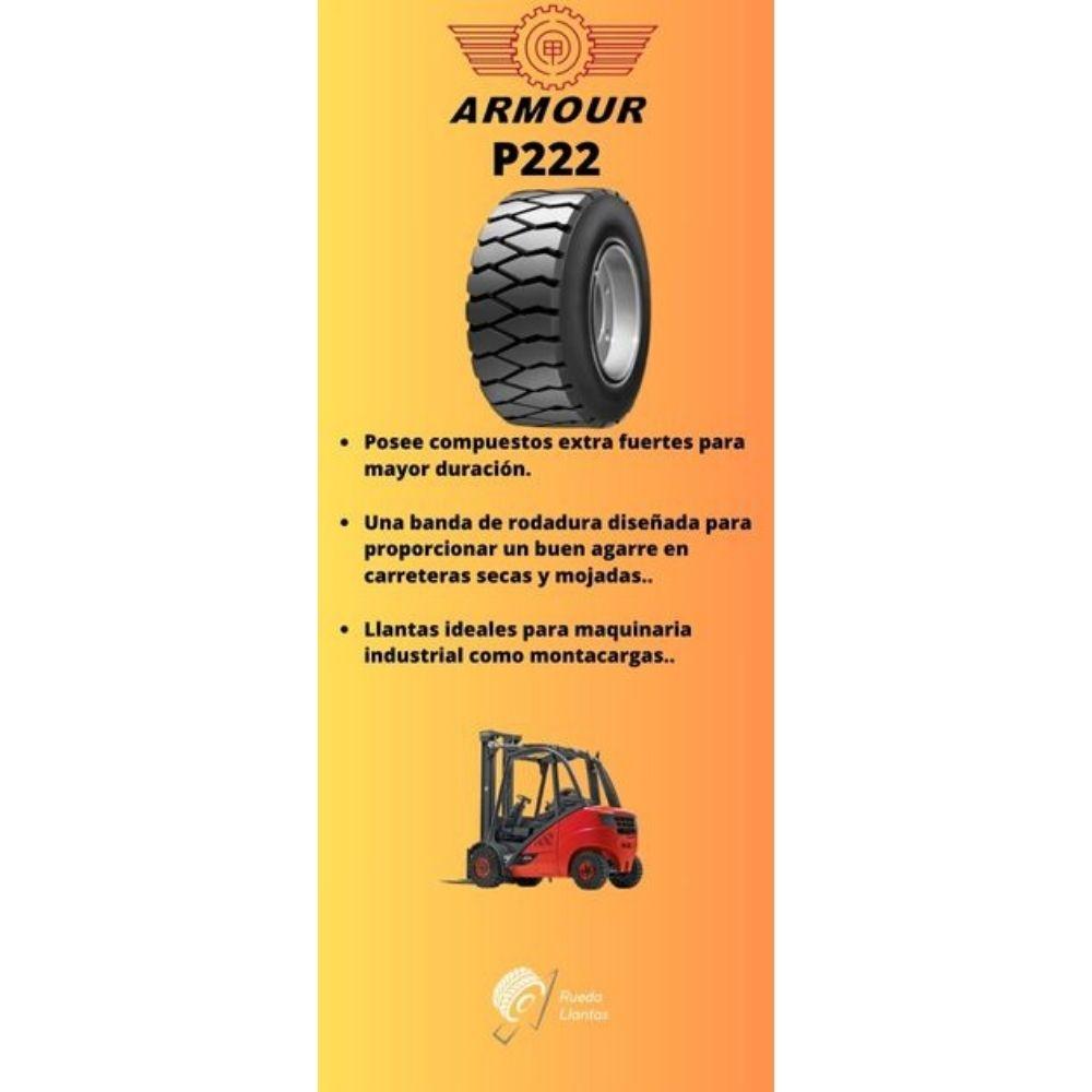 Especificaciones técnicas de LLANTA ARMOUR PLT222 SET 21X8-9 PARA MONTACARGAS Y MAQUINARIA INDUSTRIAL Ruedallantas Ecuador