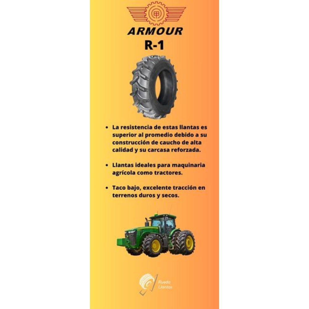 Especificaciones técnicas de LLANTA ARMOUR R1 16.9-30 14PR PARA TRACTORES Y MAQUINARIA AGRÍCOLA Ruedallantas Ecuador