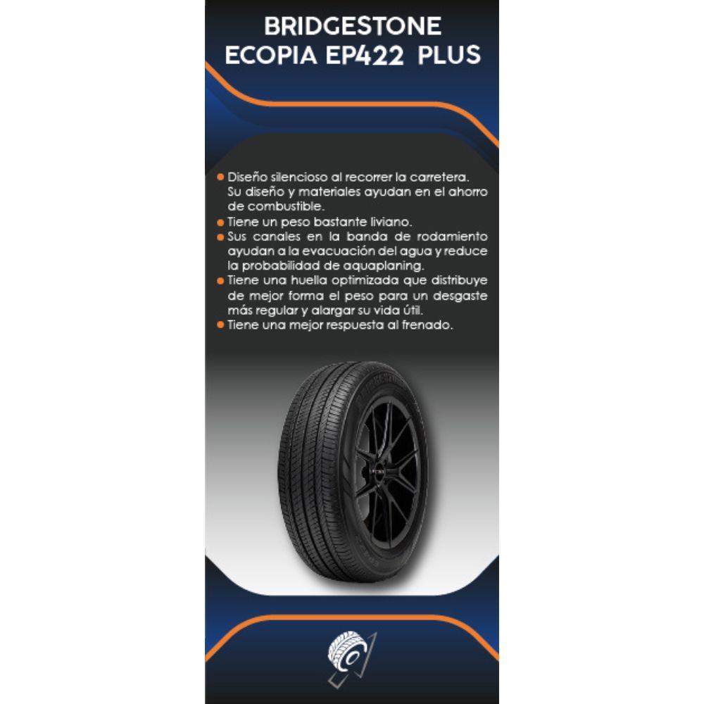 Especificaciones técnicas de LLANTA BRIDGESTONE ECOPIA EP422 PLUS 215/45R17 PARA AUTOMÓVILES Ruedallantas Ecuador