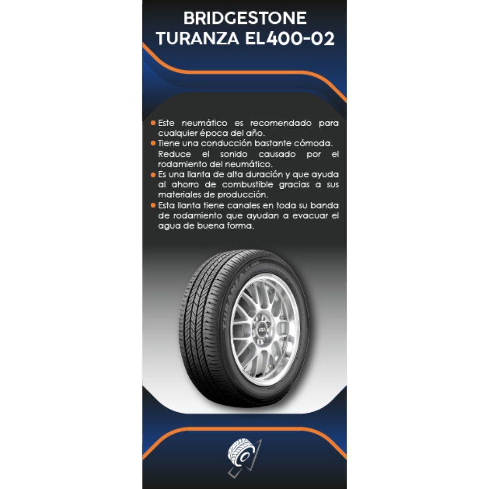 Especificaciones técnicas de LLANTA BRIDGESTONE TURANZA EL440 215/45R18 PARA AUTOMÓVILES Ruedallantas Ecuador