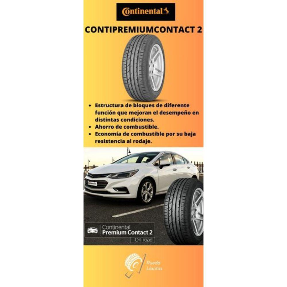 Especificaciones técnicas de LLANTA CONTINENTAL CONTIPREMIUMCONTACT 2 195/50R16 PARA VEHÍCULOS Ruedallantas Ecuador