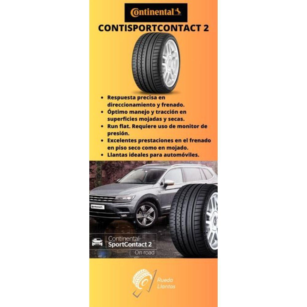 Especificaciones técnicas de LLANTA CONTINENTAL CONTISPORTCONTACT 2 195/45R15 PARA AUTOMÓVILES Ruedallantas Ecuador