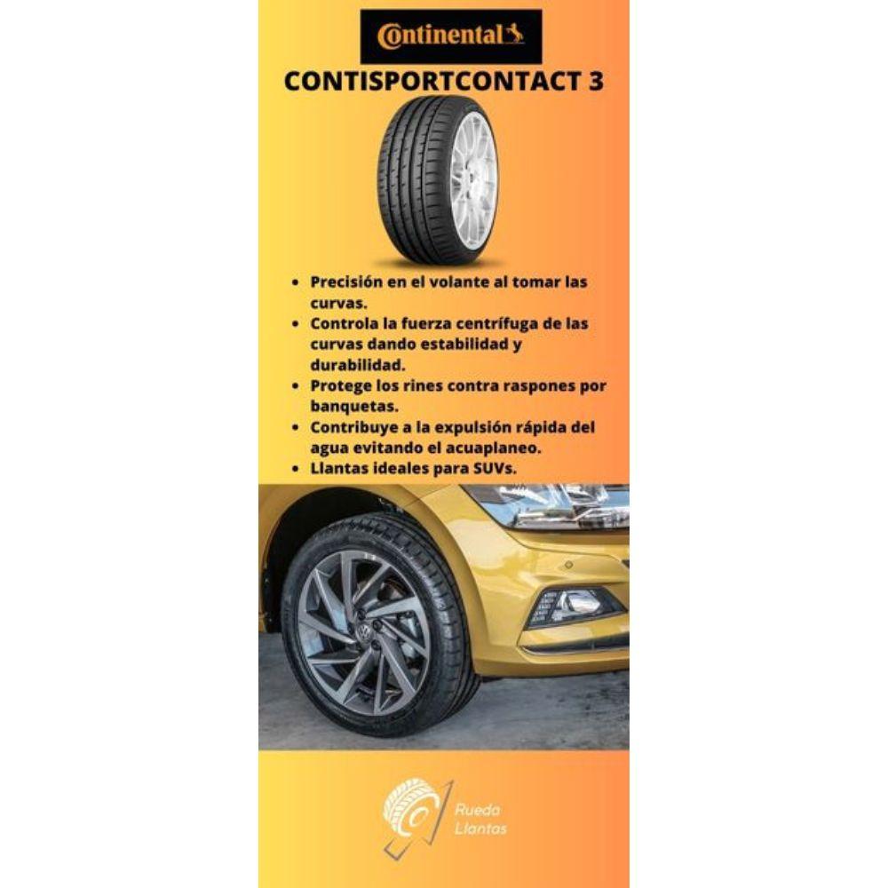 Especificaciones técnicas de LLANTA CONTINENTAL CONTISPORTCONTACT 3 265/40ZR18 PARA SUVS Ruedallantas Ecuador