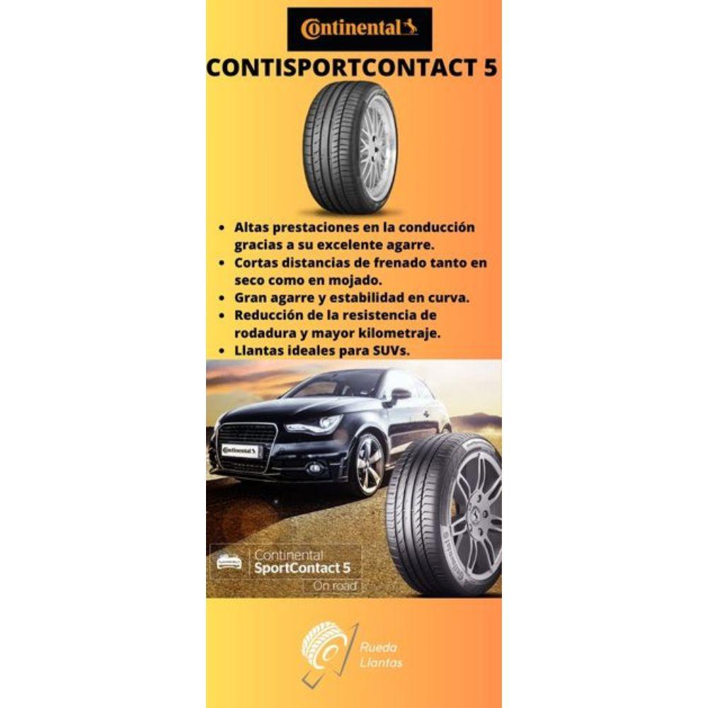 Especificaciones técnicas de LLANTA CONTINENTAL CONTISPORTCONTACT 5 225/45R17 PARA SUVS Ruedallantas Ecuador