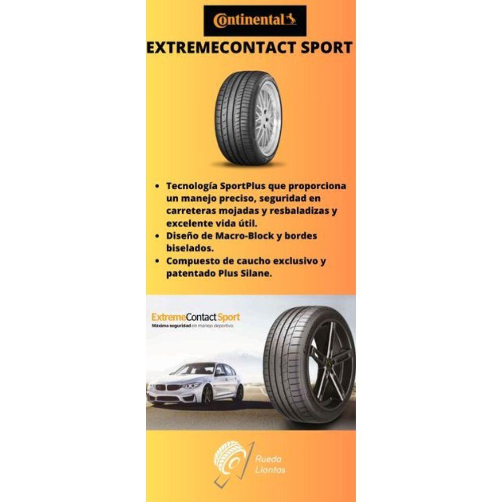 Especificaciones técnicas de LLANTA CONTINENTAL EXTREMECONTACT SPORT 255/35ZR19 PARA AUTOMÓVILES Ruedallantas Ecuador