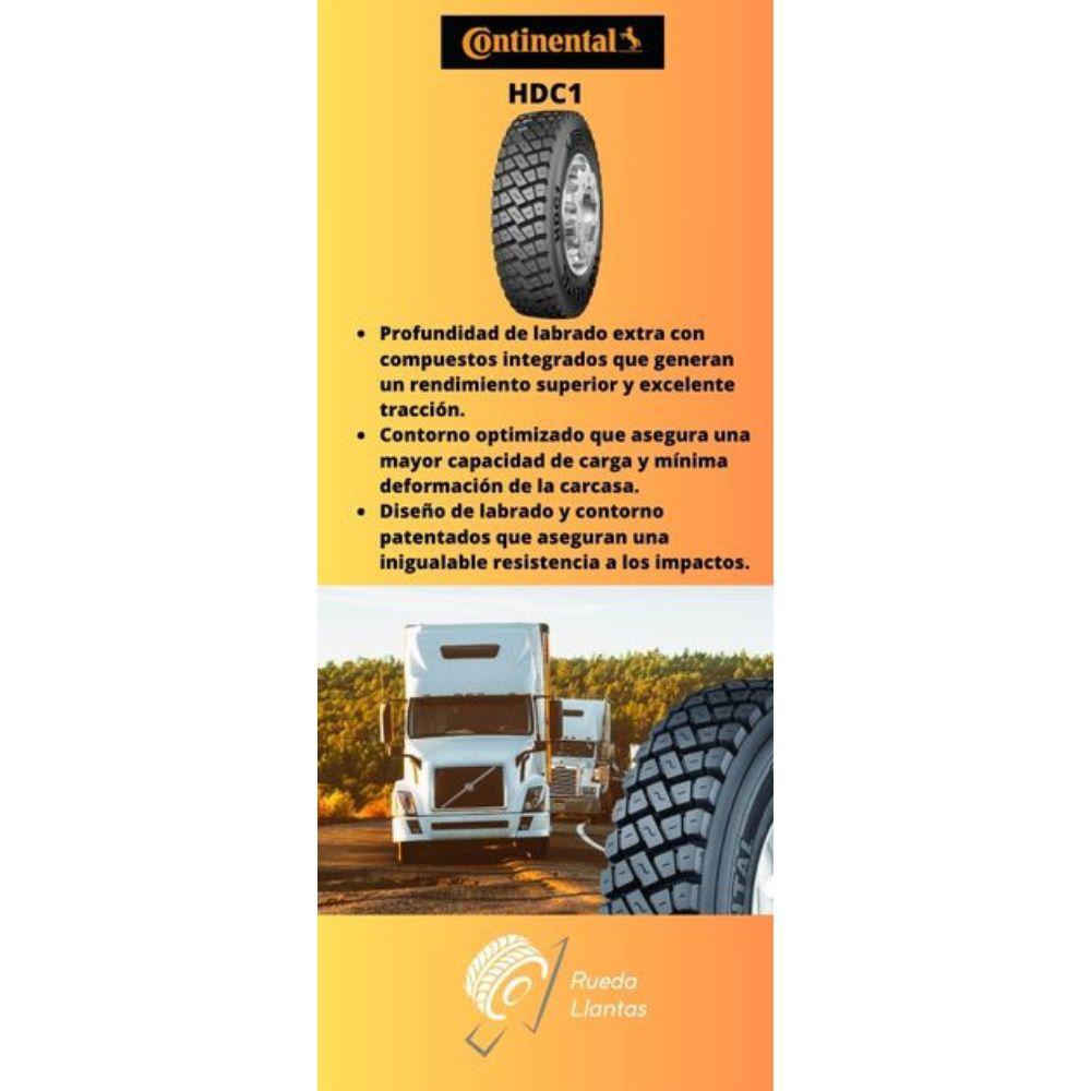 Especificaciones técnicas de LLANTA CONTINENTAL HDC1 13R22.5 POSTERIOR PARA CAMIONES Ruedallantas Ecuador