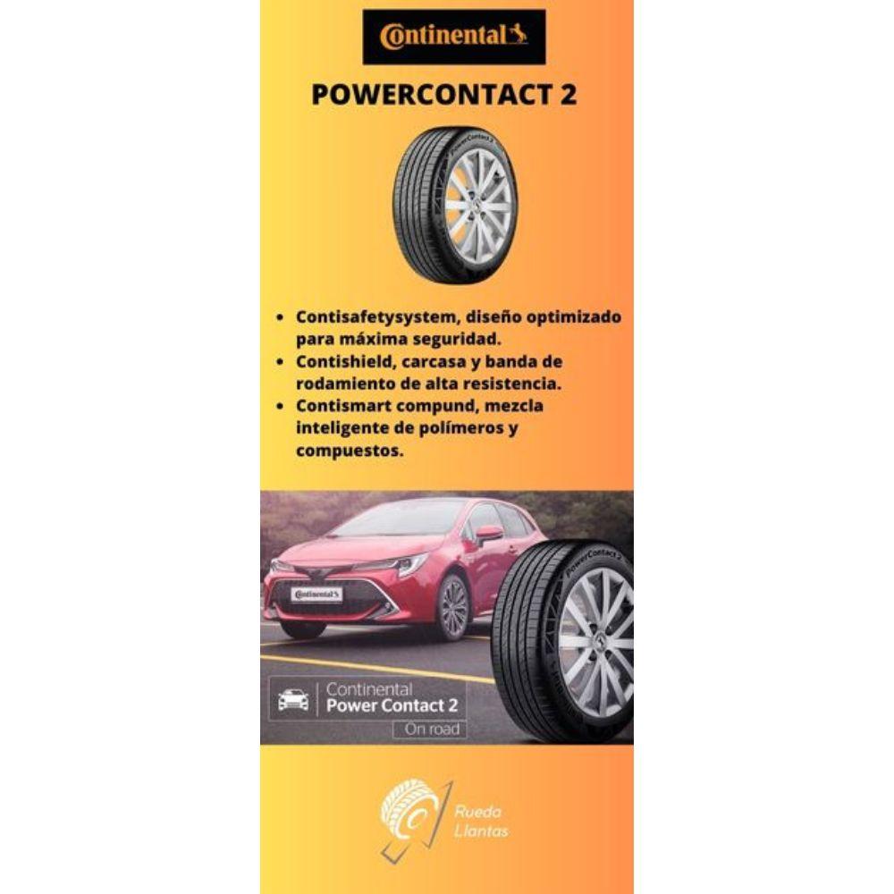 Especificaciones técnicas de LLANTA CONTINENTAL POWERCONTACT 2 165/70R13 PARA AUTOMÓVILES Ruedallantas Ecuador