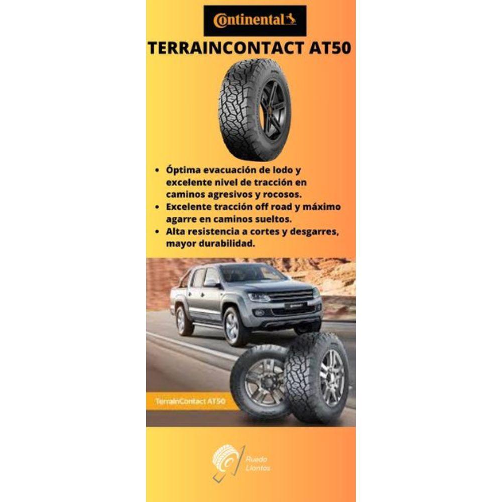 Especificaciones técnicas de LLANTA CONTINENTAL TERRAINCONTACT 265/65R17 PARA CAMIONETAS TODO TERRENO Ruedallantas Ecuador