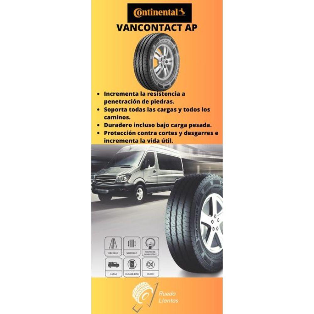 Especificaciones técnicas de LLANTA CONTINENTAL VANCONTACT AP 205/75R16C PARA FURGONETAS DE CARGA Y DE PASAJEROS Ruedallantas Ecuador