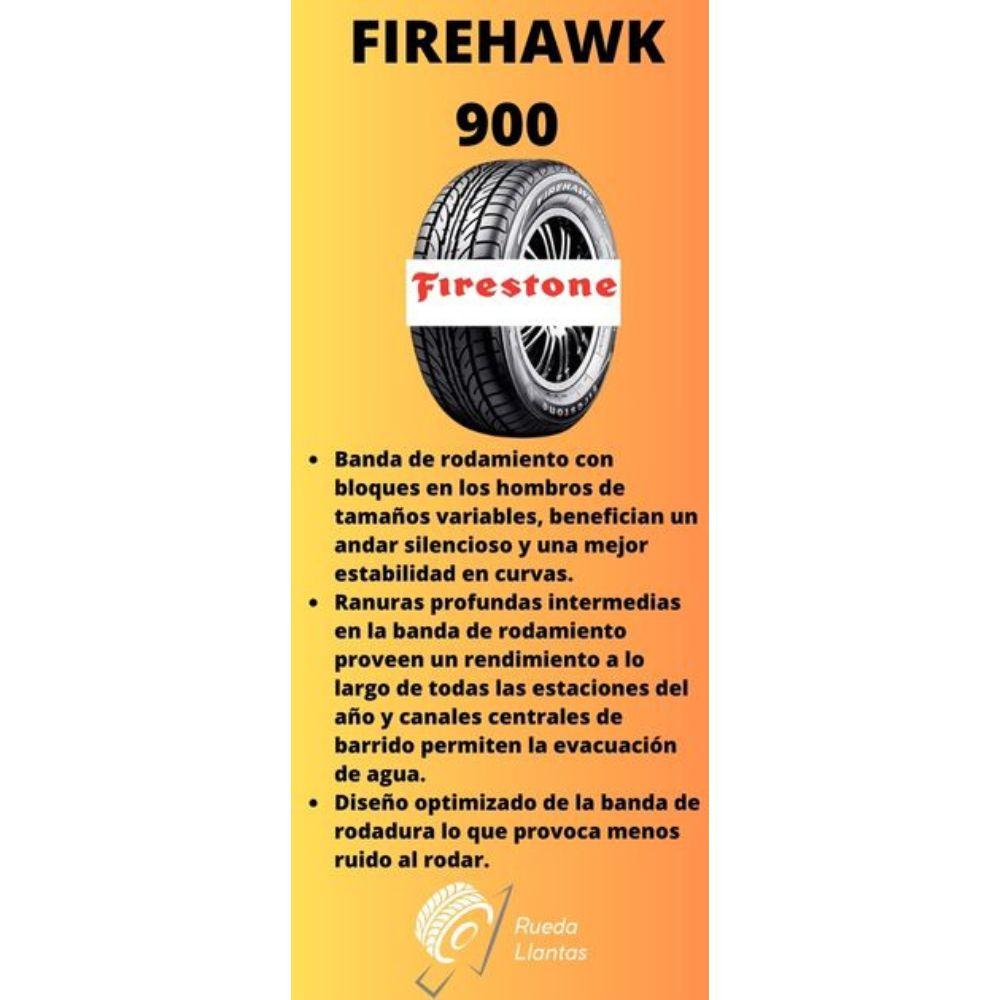 Especificaciones técnicas de LLANTA FIRESTONE FIREHAWK 900 205/55R16 PARA AUTOMÓVILES Ruedallantas Ecuador