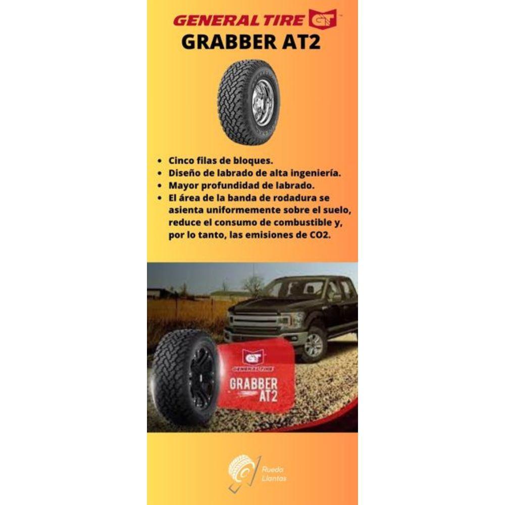 Especificaciones técnicas de LLANTA GENERAL TIRE GRABBER AT2 215/65R16 PARA CAMIONETAS TODO TERRENO Ruedallantas Ecuador