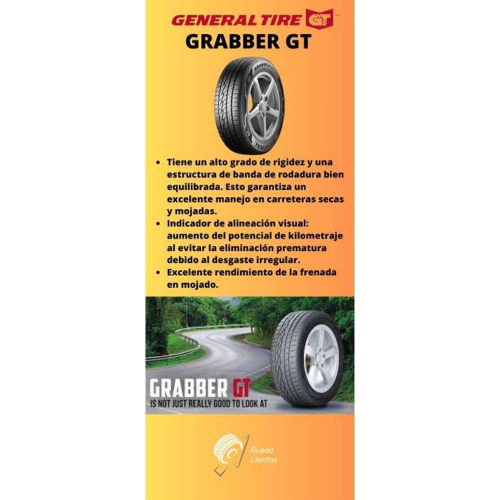 Especificaciones técnicas de LLANTA GENERAL TIRE GRABBER GT 275/40R20 PARA SUVS Y CAMIONETAS Ruedallantas Ecuador