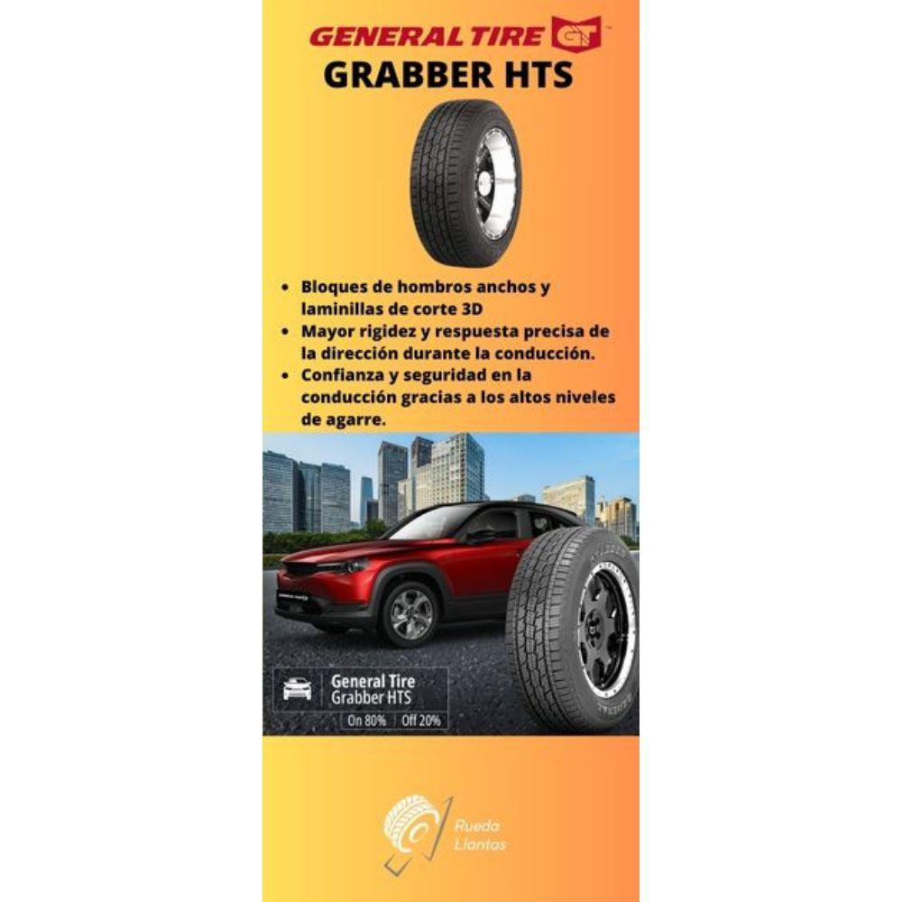 Especificaciones técnicas de LLANTA GENERAL TIRE GRABBER HTS 235/75R15 PARA CAMIONETAS Y SUVS Ruedallantas Ecuador
