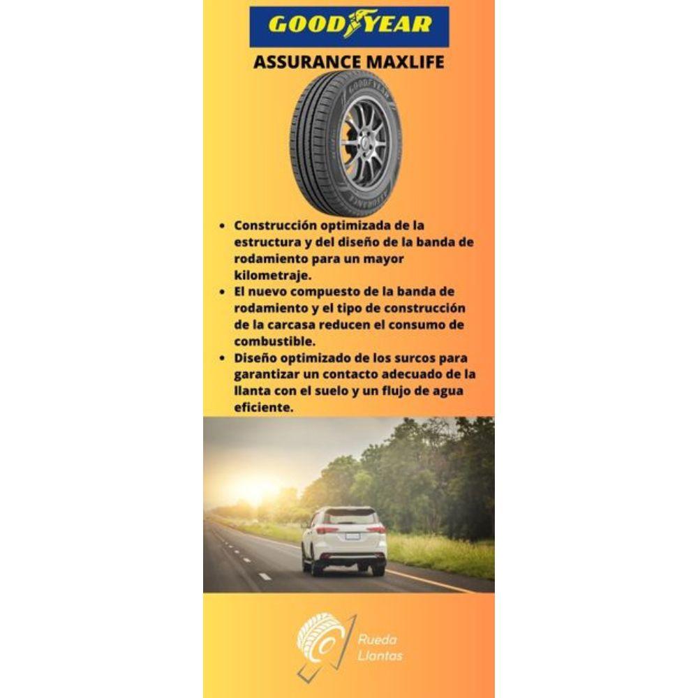 Especificaciones técnicas de LLANTA GOOD YEAR ASSURANCE MAXLIFE 165/70R13 PARA AUTOMÓVILES Ruedallantas Ecuador