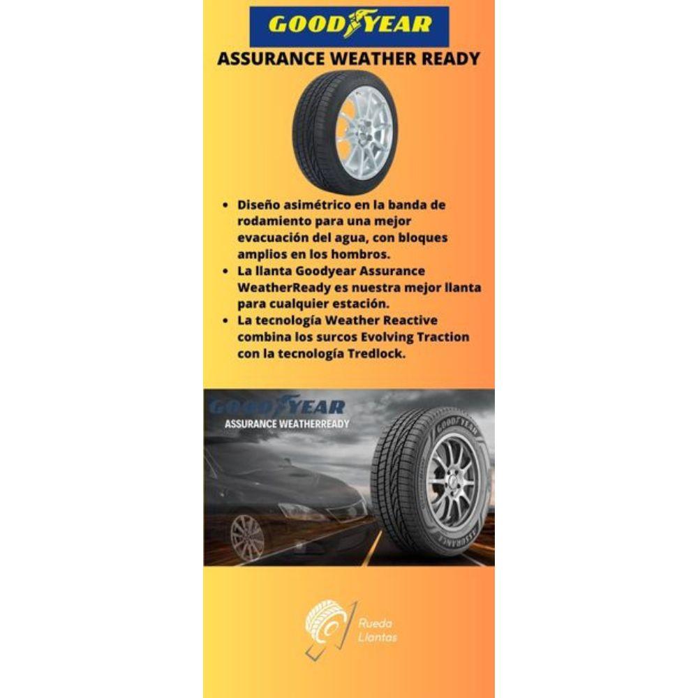 Especificaciones técnicas de LLANTA GOOD YEAR ASSURANCE WEATHER READY 215/55R16 PARA AUTOMÓVILES Ruedallantas Ecuador