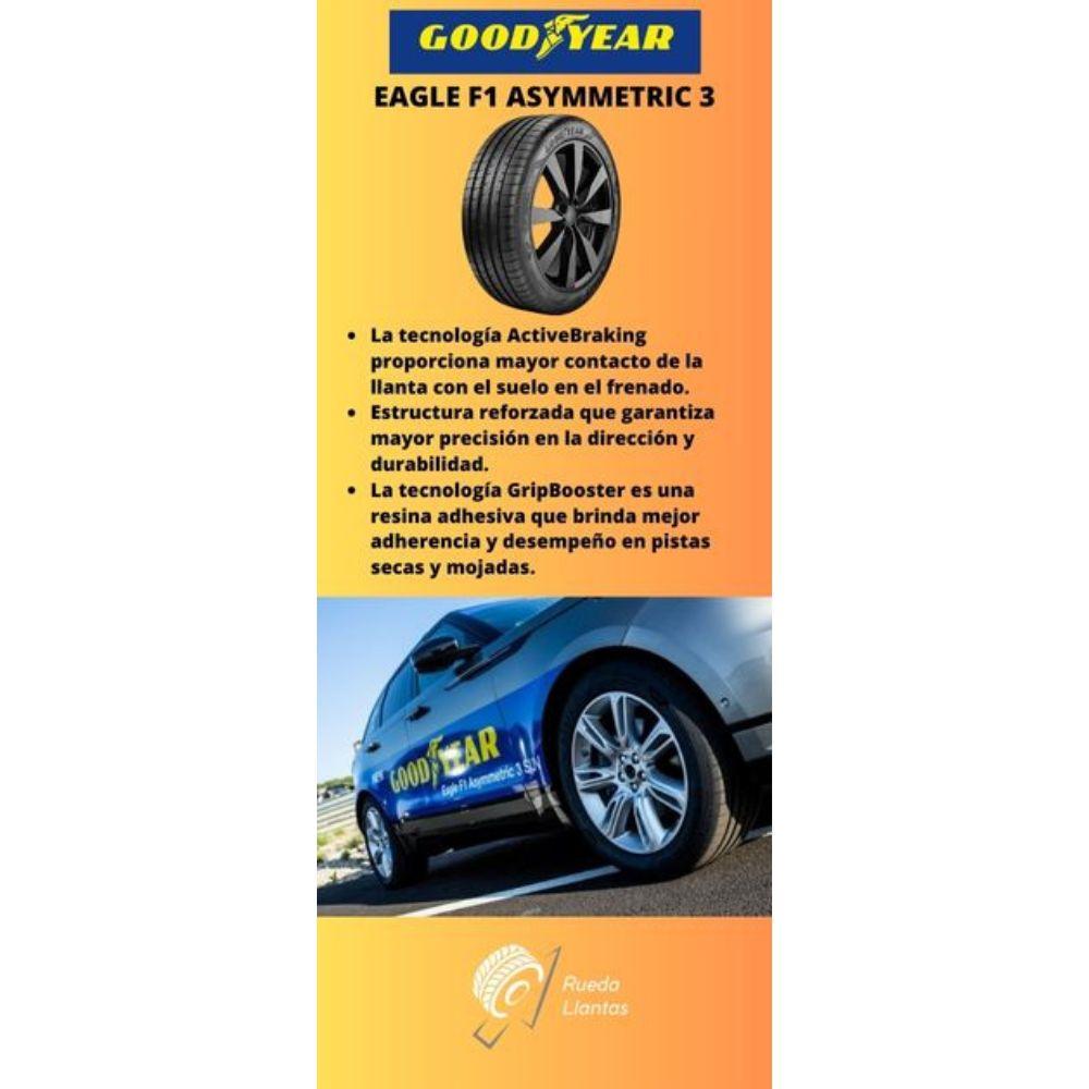 Especificaciones técnicas de LLANTA GOOD YEAR EAGLE F1 ASYMMETRIC 3 205/50R17 PARA AUTOMÓVILES Ruedallantas Ecuador