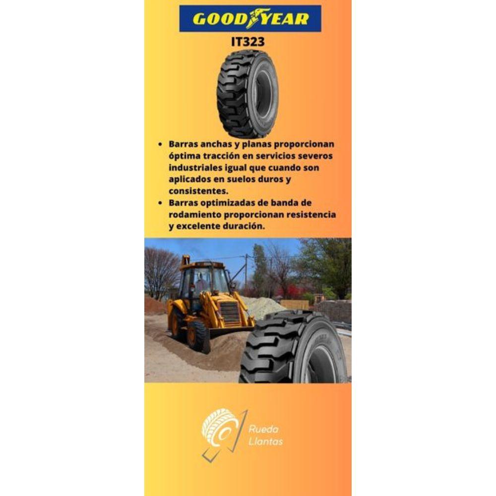 Especificaciones técnicas de LLANTA GOOD YEAR IT323 10-16.5 R4 PARA MINICARGADORAS BOBCAT Ruedallantas Ecuador