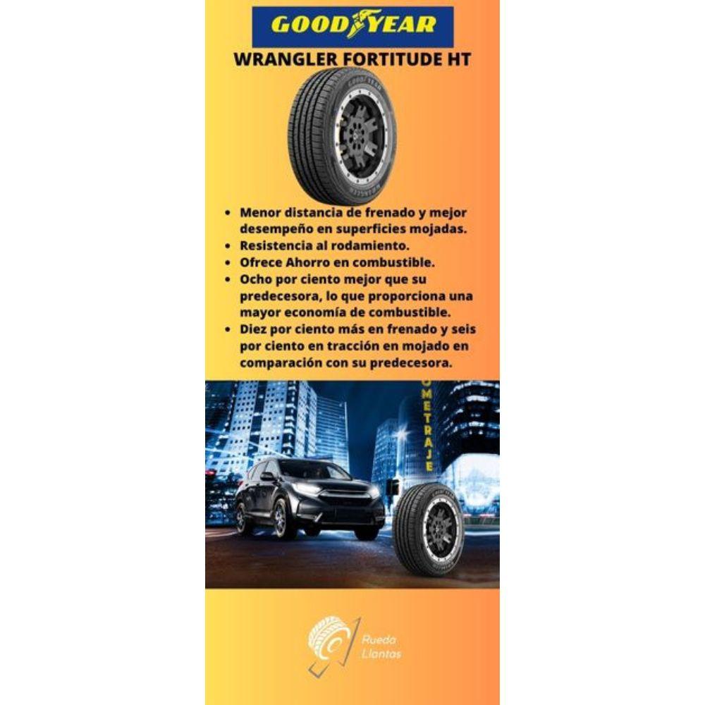 Especificaciones técnicas de LLANTA GOOD YEAR WRANGLER FORTITUDE HT 235/70R16 PARA SUVS Y CAMIONETAS Ruedallantas Ecuador