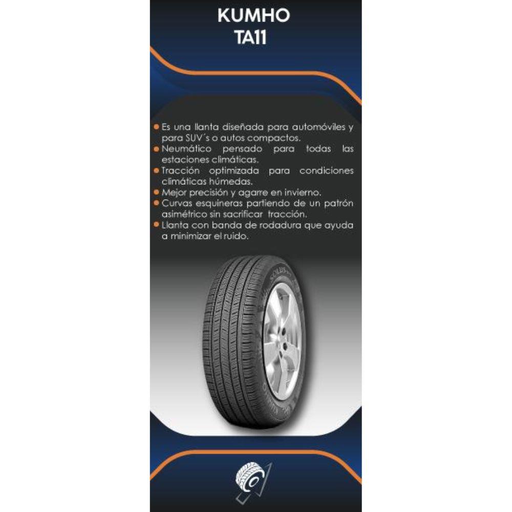 Especificaciones técnicas de LLANTA KUMHO TYRES AT11 175/70R13 PARA AUTOMÓVILES Ruedallantas Ecuador