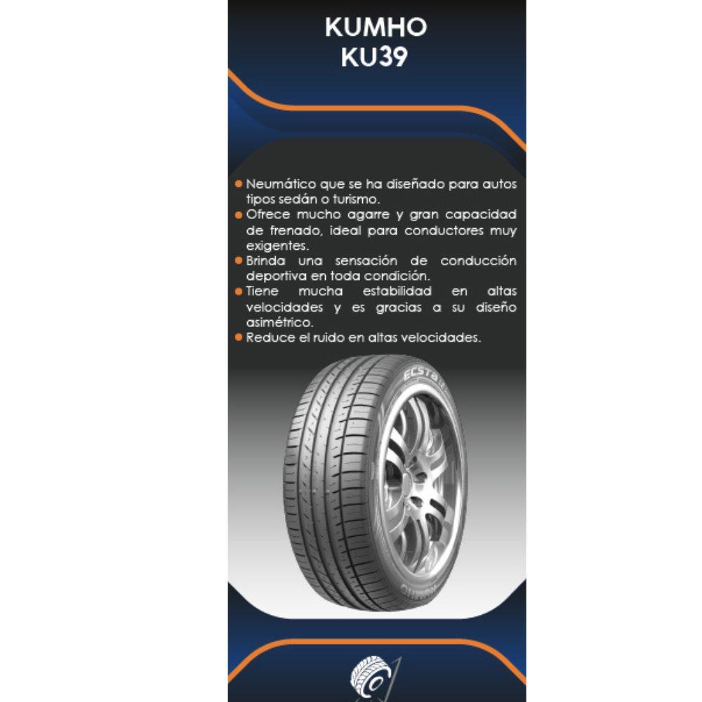 Especificaciones técnicas de LLANTA KUMHO TYRES KU39 255/35ZR20 PARA SUVS Ruedallantas Ecuador