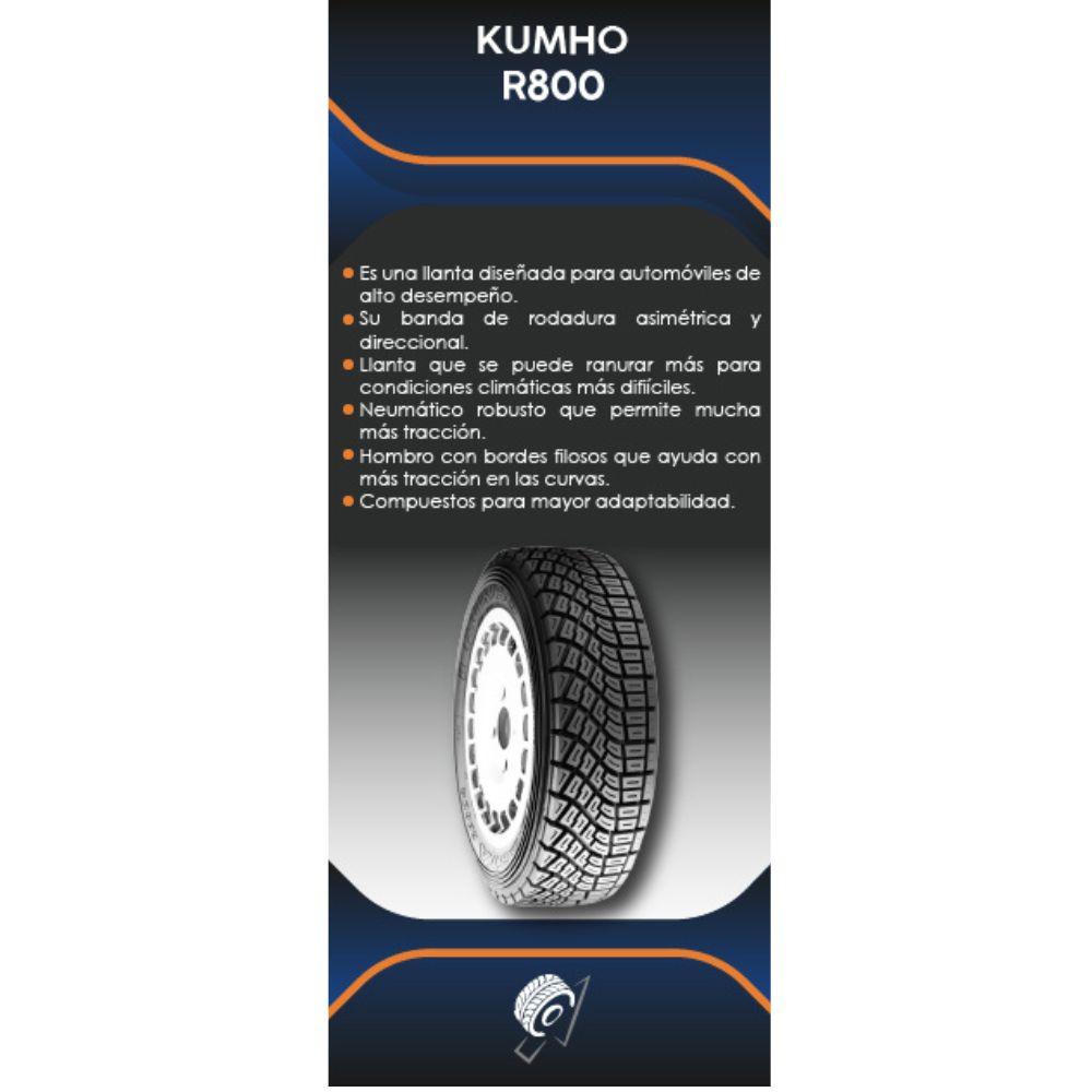 Especificaciones técnicas de LLANTA KUMHO TYRES R800R 205/65R15 PARA RALLY Ruedallantas Ecuador