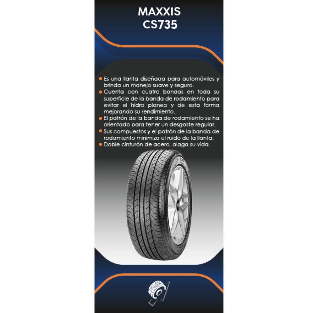 Especificaciones técnicas de LLANTA MAXXIS CS735 185/70R13 PARA AUTOMÓVILES Ruedallantas Ecuador