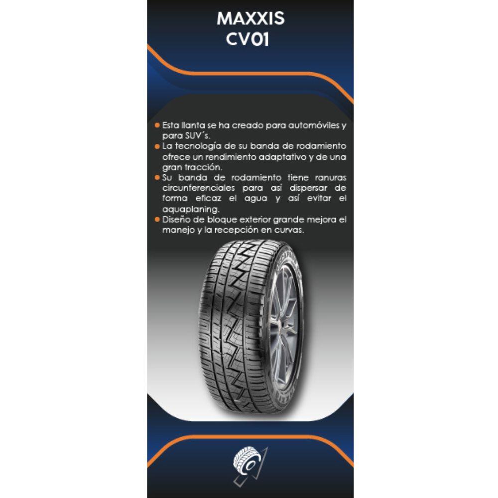 Especificaciones técnicas de LLANTA MAXXIS CV01 235/65R17 PARA SUVS Ruedallantas Ecuador