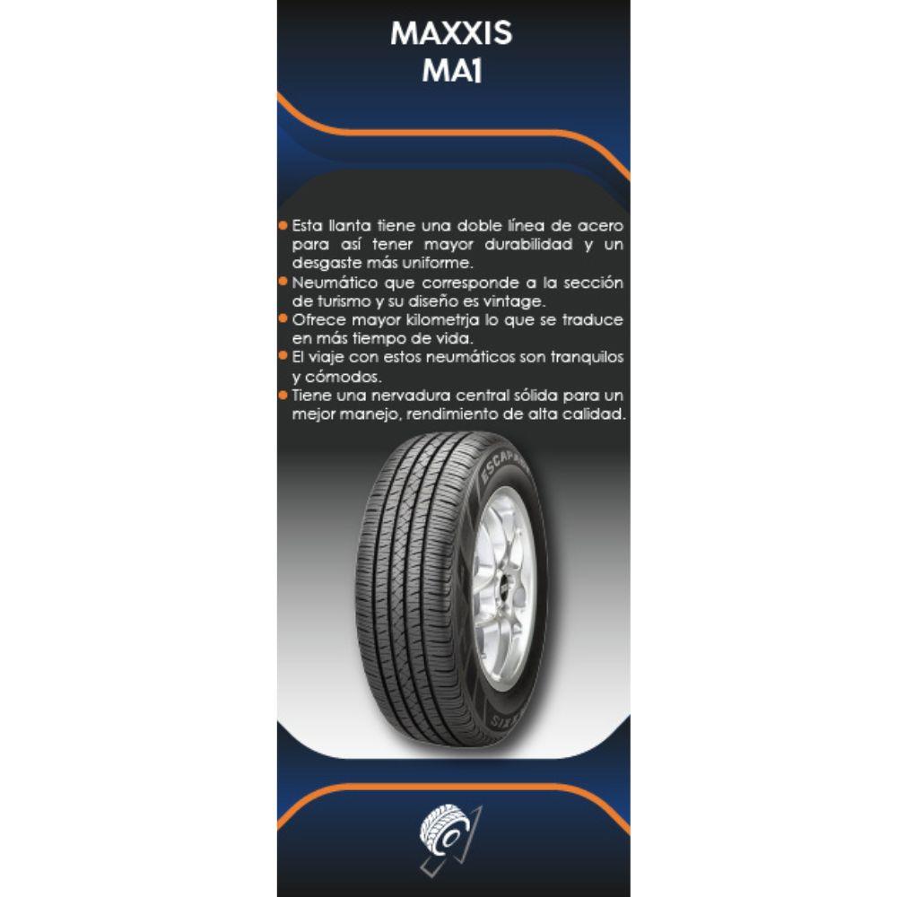 Especificaciones técnicas de LLANTA MAXXIS MA1 P215/70R14 PARA AUTOMÓVILES Ruedallantas Ecuador