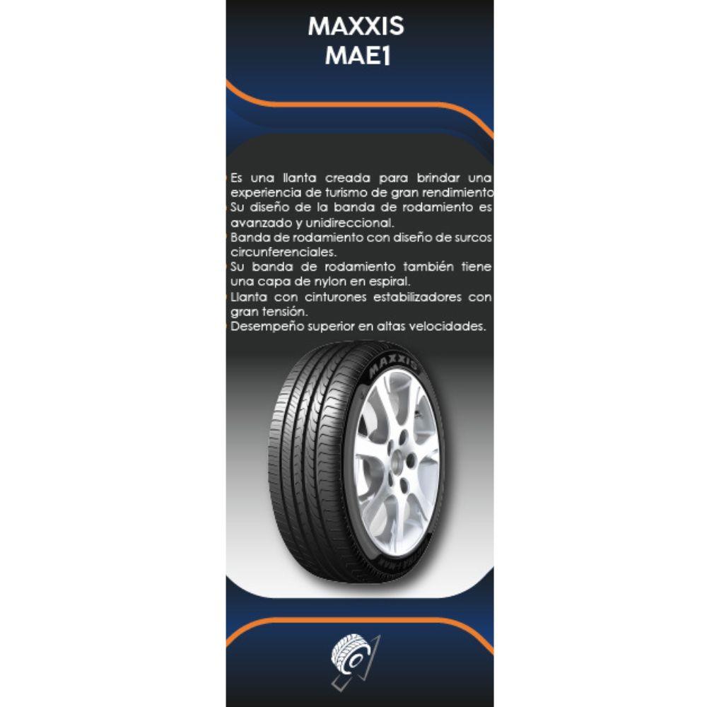 Especificaciones técnicas de LLANTA MAXXIS MAE1 225/60R17 PARA SUVS Ruedallantas Ecuador