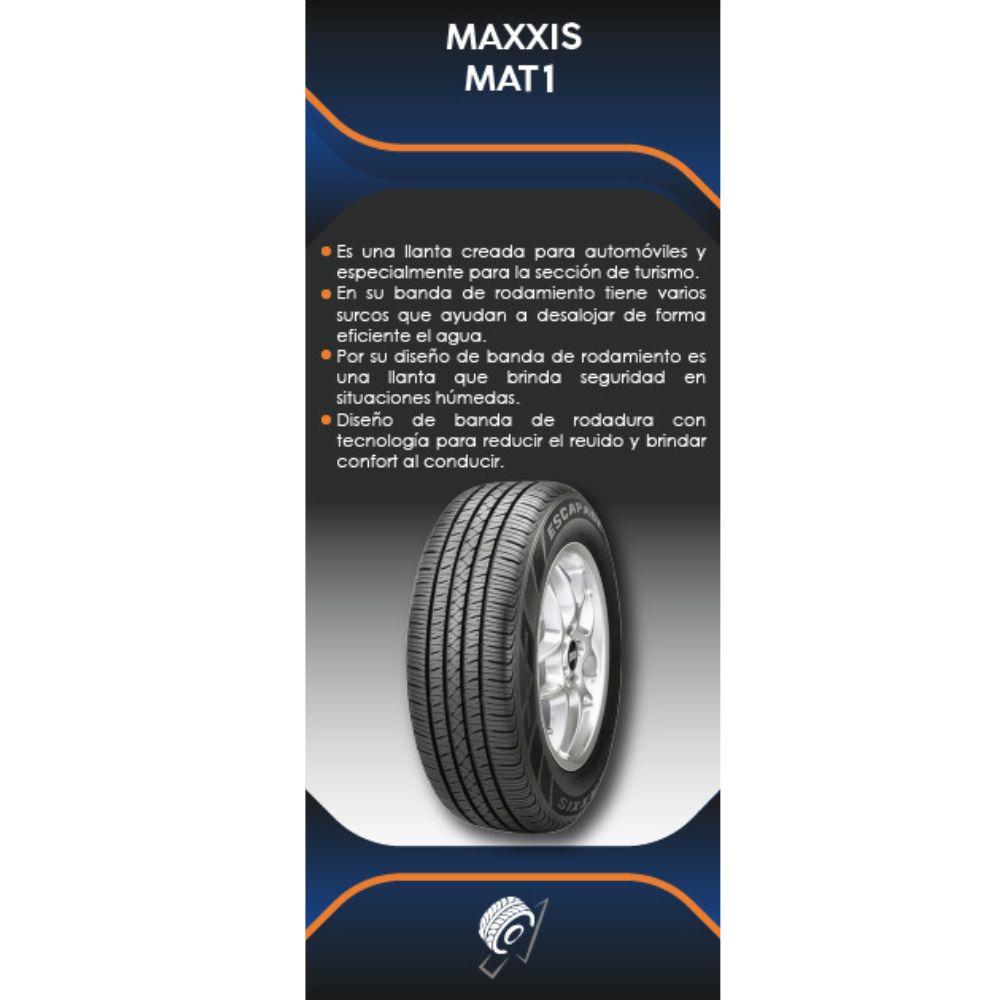 Especificaciones técnicas de LLANTA MAXXIS MAT1 185/70R13 PARA AUTOMÓVILES Ruedallantas Ecuador