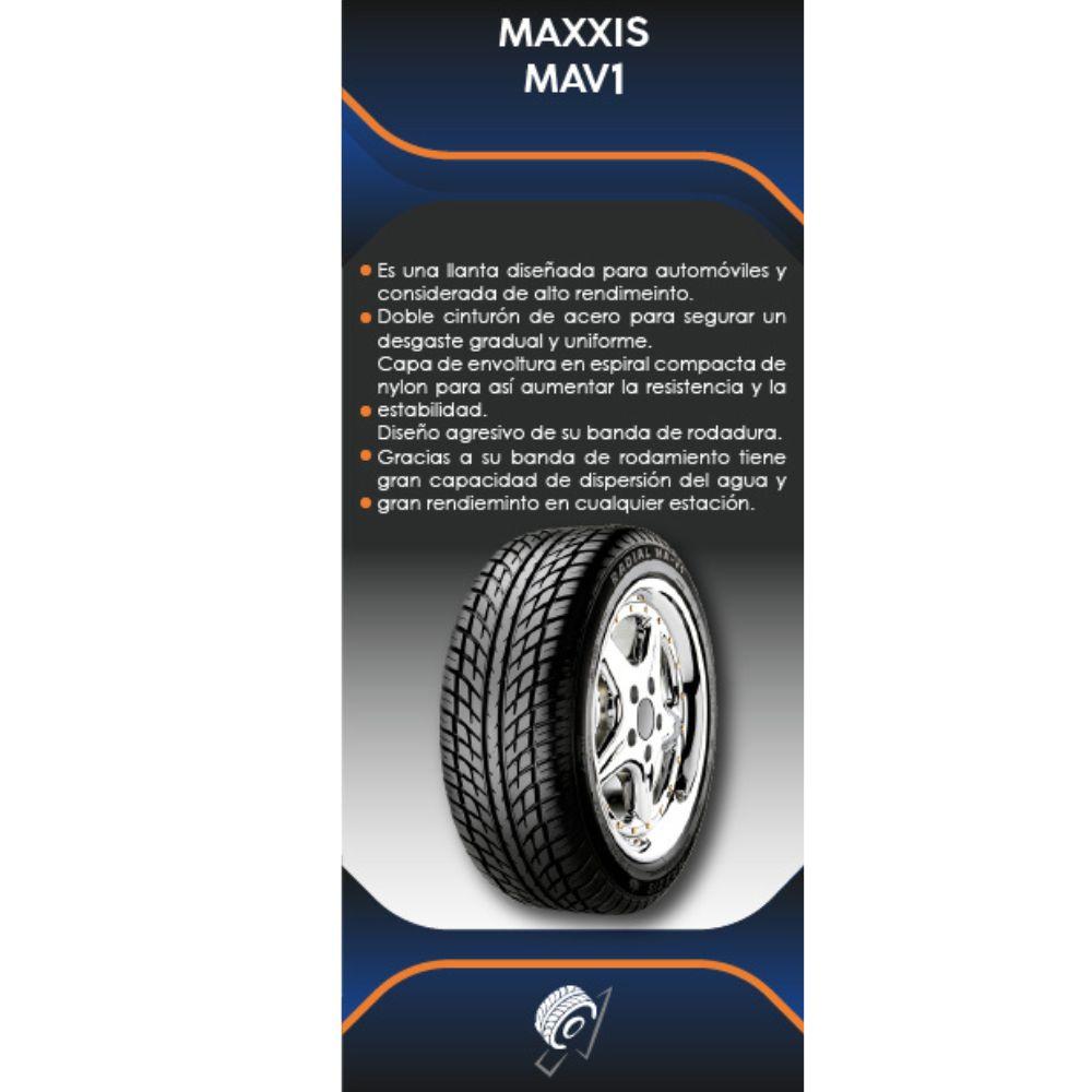 Especificaciones técnicas de LLANTA MAXXIS MAV1 195/60R15 PARA AUTOMÓVILES Ruedallantas Ecuador