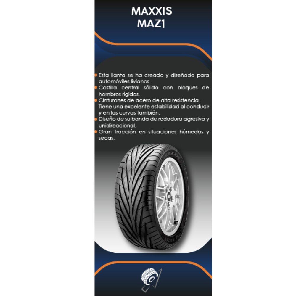 Especificaciones técnicas de LLANTA MAXXIS MAZ1 225/45R18 PARA AUTOMÓVILES Ruedallantas Ecuador