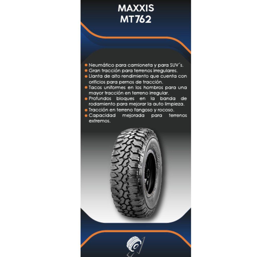 Especificaciones técnicas de LLANTA MAXXIS MT762 305/70R16 PARA CAMIONETAS TODO TERRENO Ruedallantas Ecuador