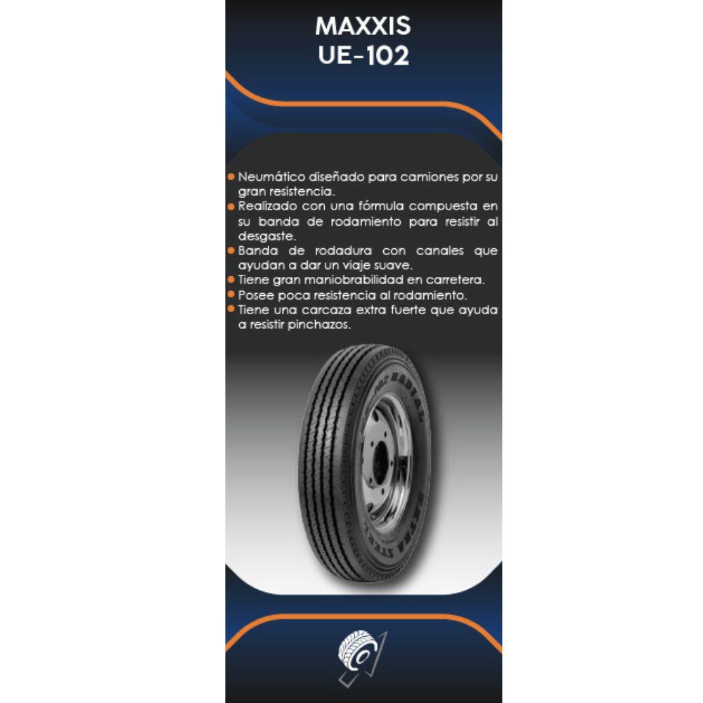 Especificaciones técnicas de LLANTA MAXXIS UE102 7.00R16 12PR SET PARA CAMIONES Ruedallantas Ecuador
