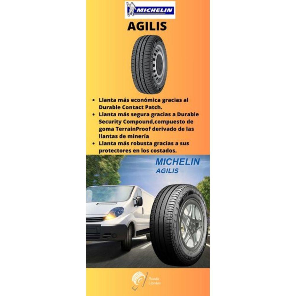 Especificaciones técnicas de LLANTA MICHELIN AGILIS 205/70R15C PARA FURGONETAS Ruedallantas Ecuador