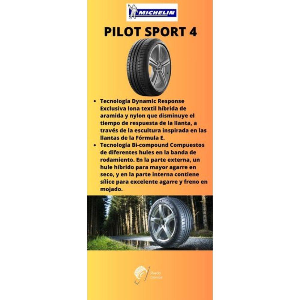 Especificaciones técnicas de LLANTA MICHELIN PILOT SPORT 4 225/45R19 PARA SUVS Ruedallantas Ecuador