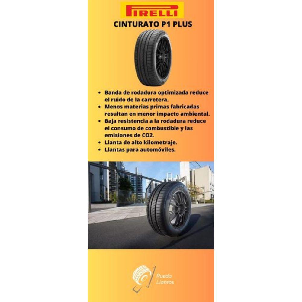 Especificaciones técnicas de LLANTA PIRELLI CINTURATO P1 PLUS 225/45R18 PARA AUTOMÓVILES Ruedallantas Ecuador