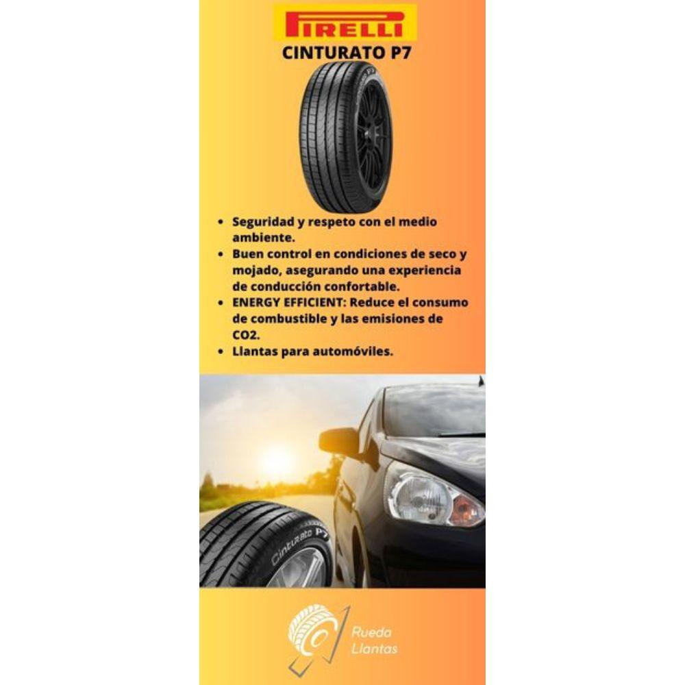 Especificaciones técnicas de LLANTA PIRELLI CINTURATO P7 225/60R17 PARA SUVS Ruedallantas Ecuador