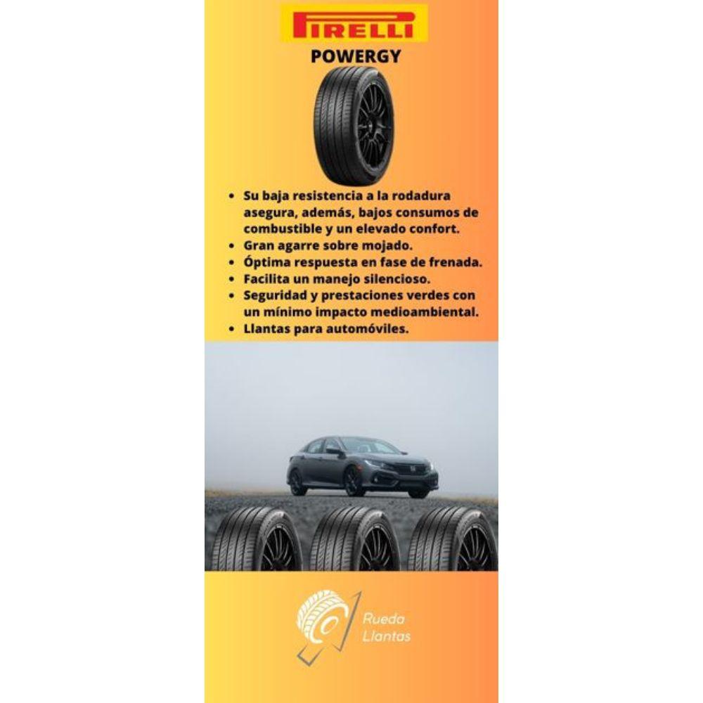 Especificaciones técnicas de LLANTA PIRELLI POWERGY 195/55R15 PARA AUTOMÓVILES Ruedallantas Ecuador