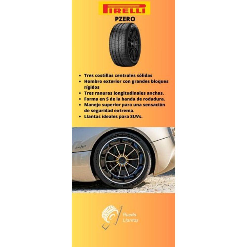 Especificaciones técnicas de LLANTA PIRELLI PZERO 245/45ZR20 PARA SUVS Ruedallantas Ecuador