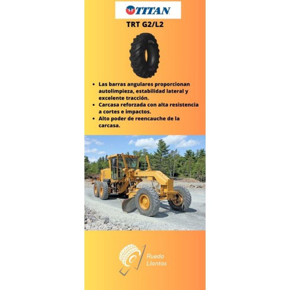 Especificaciones técnicas de LLANTA TITAN TRT G2/L2 14.00-24 PARA MOTONIVELADORAS Ruedallantas Ecuador