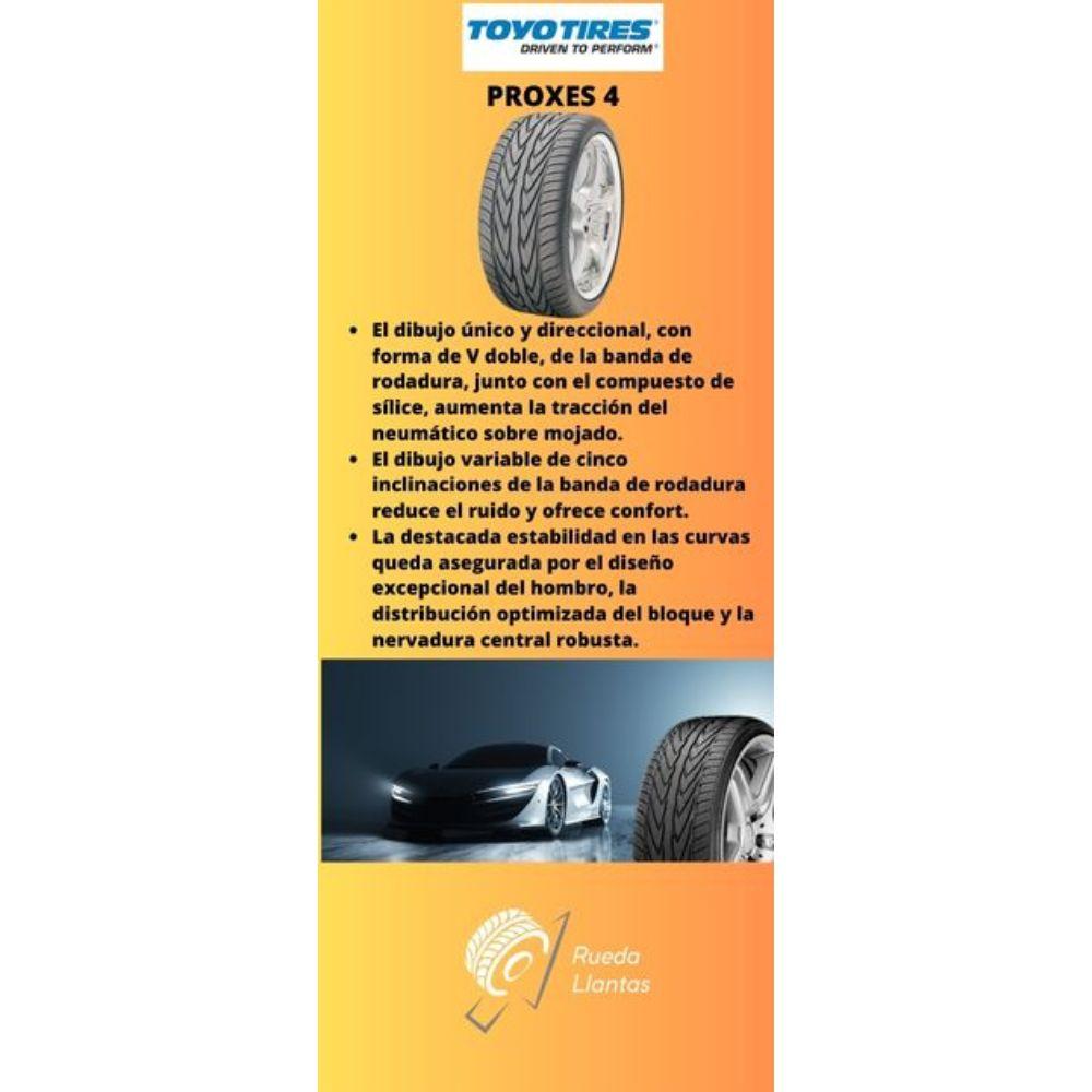 Especificaciones técnicas de LLANTA TOYO TIRES PROXES 4 195/50R15 PARA AUTOMÓVILES DEPORTIVOS Ruedallantas Ecuador