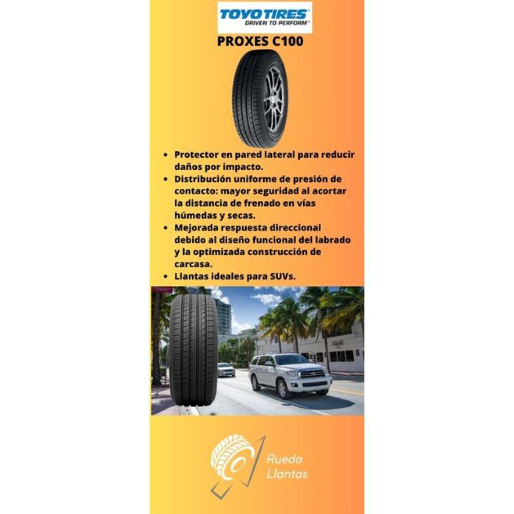 Especificaciones técnicas de LLANTA TOYO TIRES PROXES C100 235/65R17 PARA SUVS Ruedallantas Ecuador