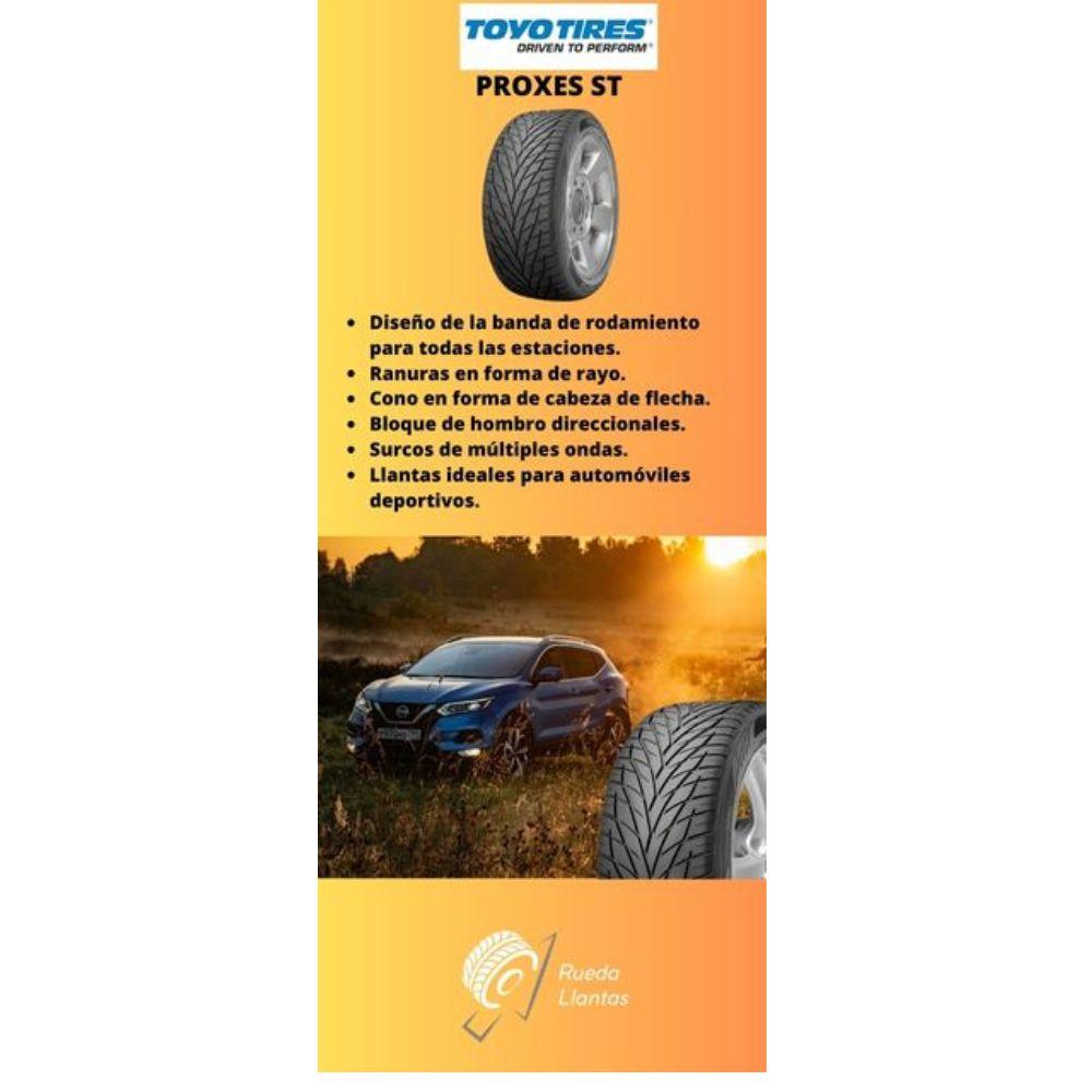Especificaciones técnicas de LLANTA TOYO TIRES PROXES ST P295/50R15 PARA SUVS DEPORTIVOS Ruedallantas Ecuador