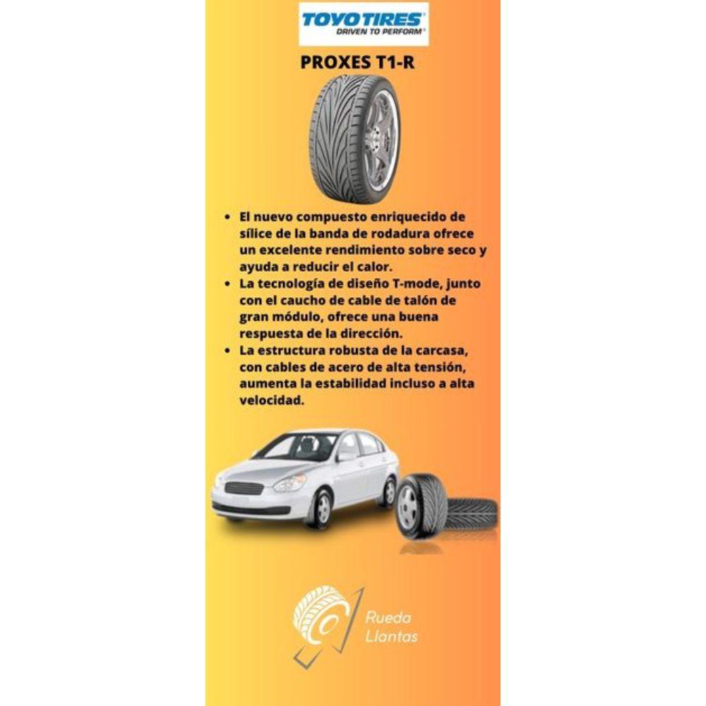 Especificaciones técnicas de LLANTA TOYO TIRES PROXES T1-R 195/55R15 PARA AUTOMÓVILES DEPORTIVOS Ruedallantas Ecuador