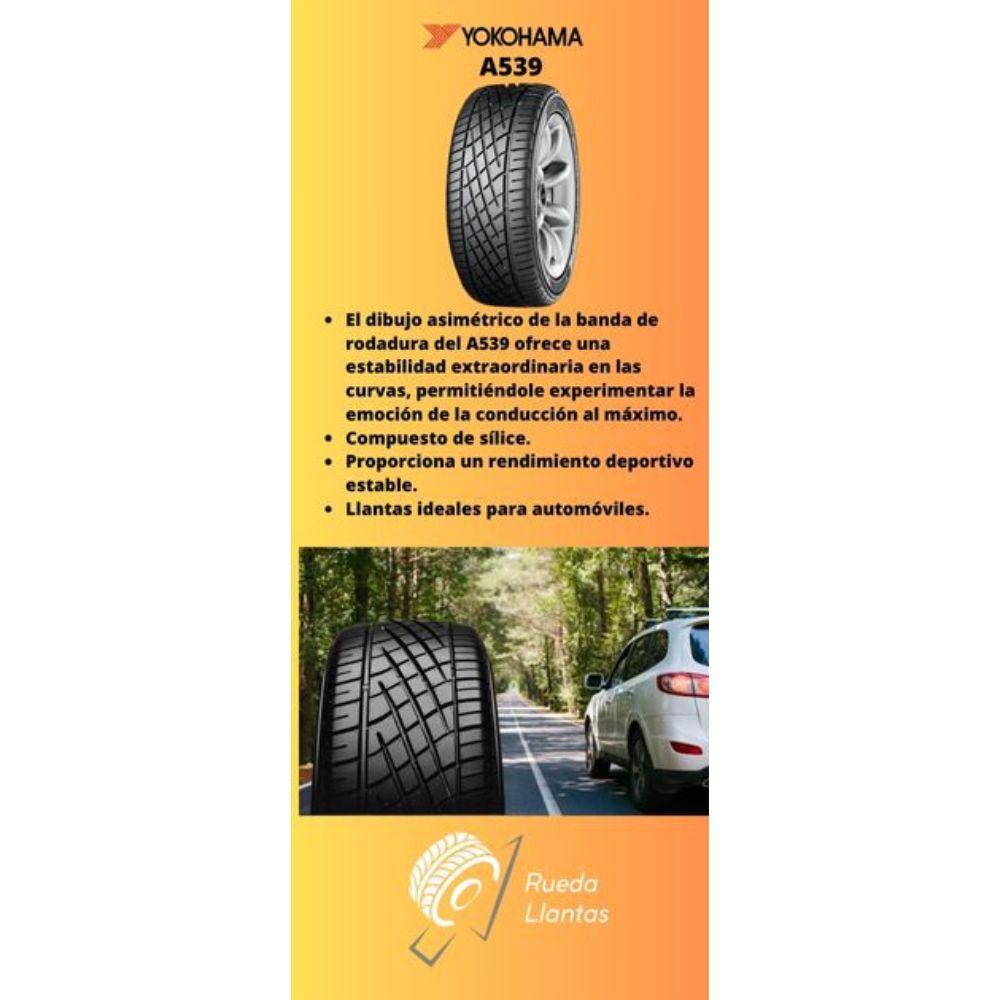 Especificaciones técnicas de LLANTA YOKOHAMA A539 185/60R13 PARA AUTOMÓVILES Ruedallantas Ecuador
