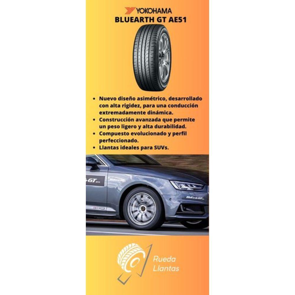 Especificaciones técnicas de LLANTA YOKOHAMA BLUEARTH GT AE51 235/55R17 PARA SUVS Ruedallantas Ecuador