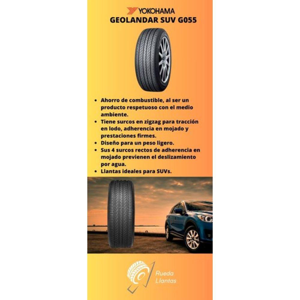Especificaciones técnicas de LLANTA YOKOHAMA GEOLANDAR SUV G055 215/65R16 PARA SUVS Ruedallantas Ecuador