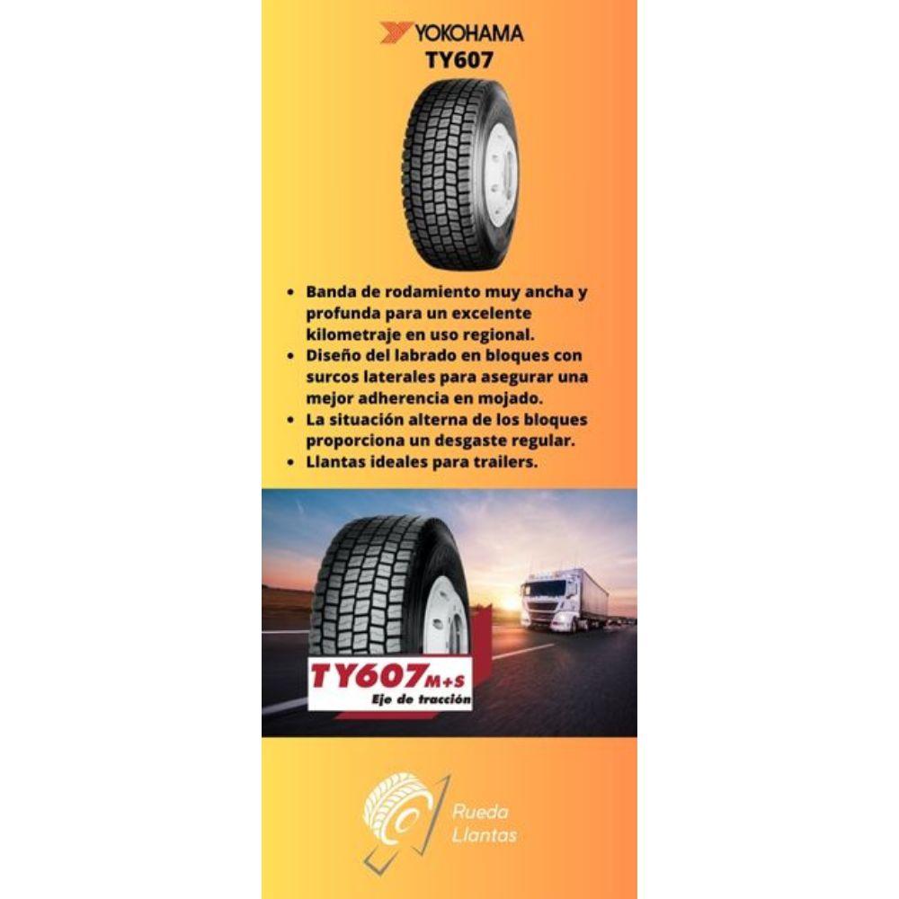 Especificaciones técnicas de LLANTA YOKOHAMA TY607 12R22.5 PARA TRAILERS Ruedallantas Ecuador